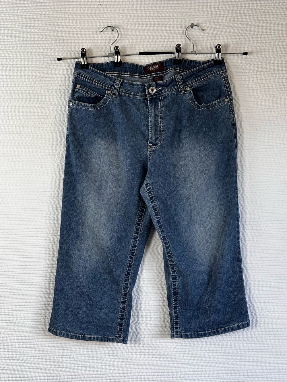 Angels Embellished Denim Capri Jeans Women’s Size 14P Y2K Bling Western Cowgirl - Picture 11 of 11